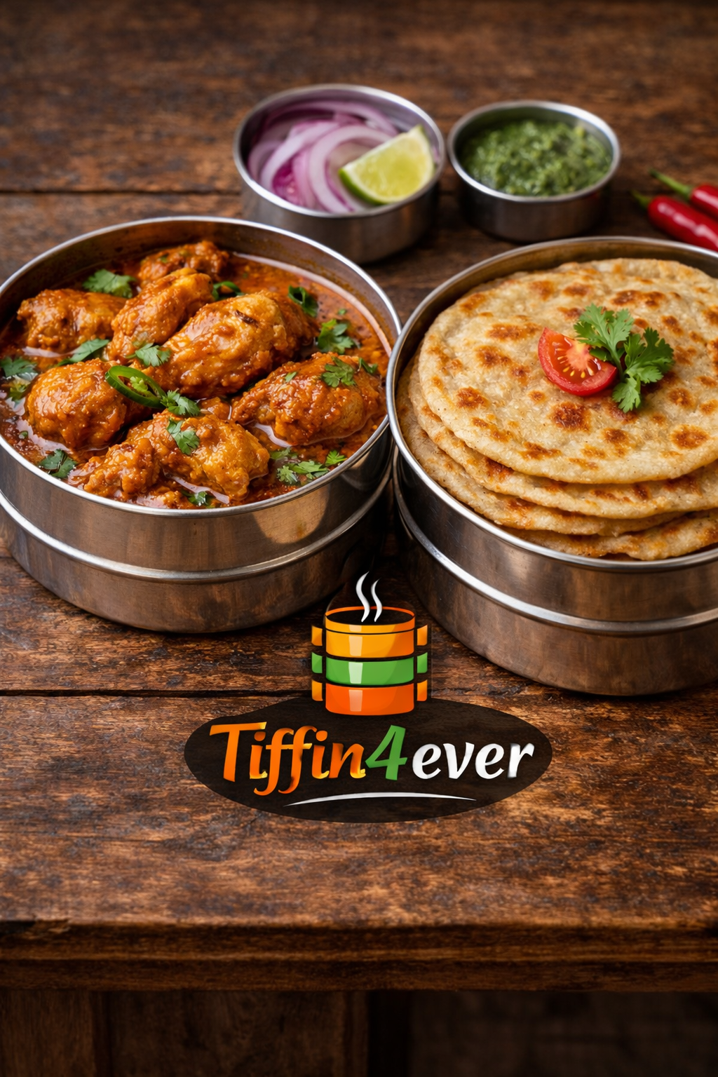 Classic Chicken Curry & Parantha